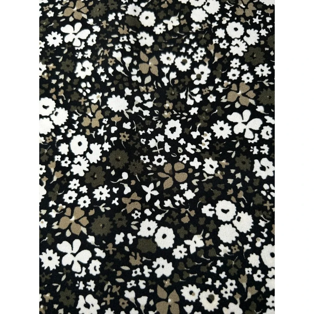 Michael‎ Kors Black Floral Spaghetti Strap Sundress Cottagecore Boho Dress Med